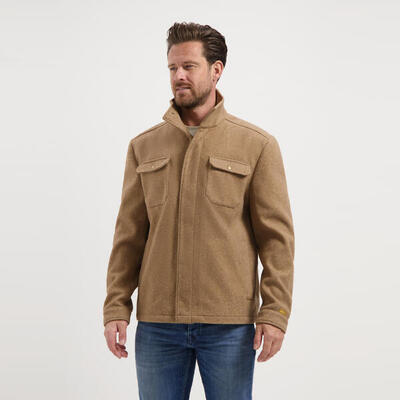 MGO Cedric Herren - Übergangsjacke - Gevoerd - Wolle-look - Hellbraun