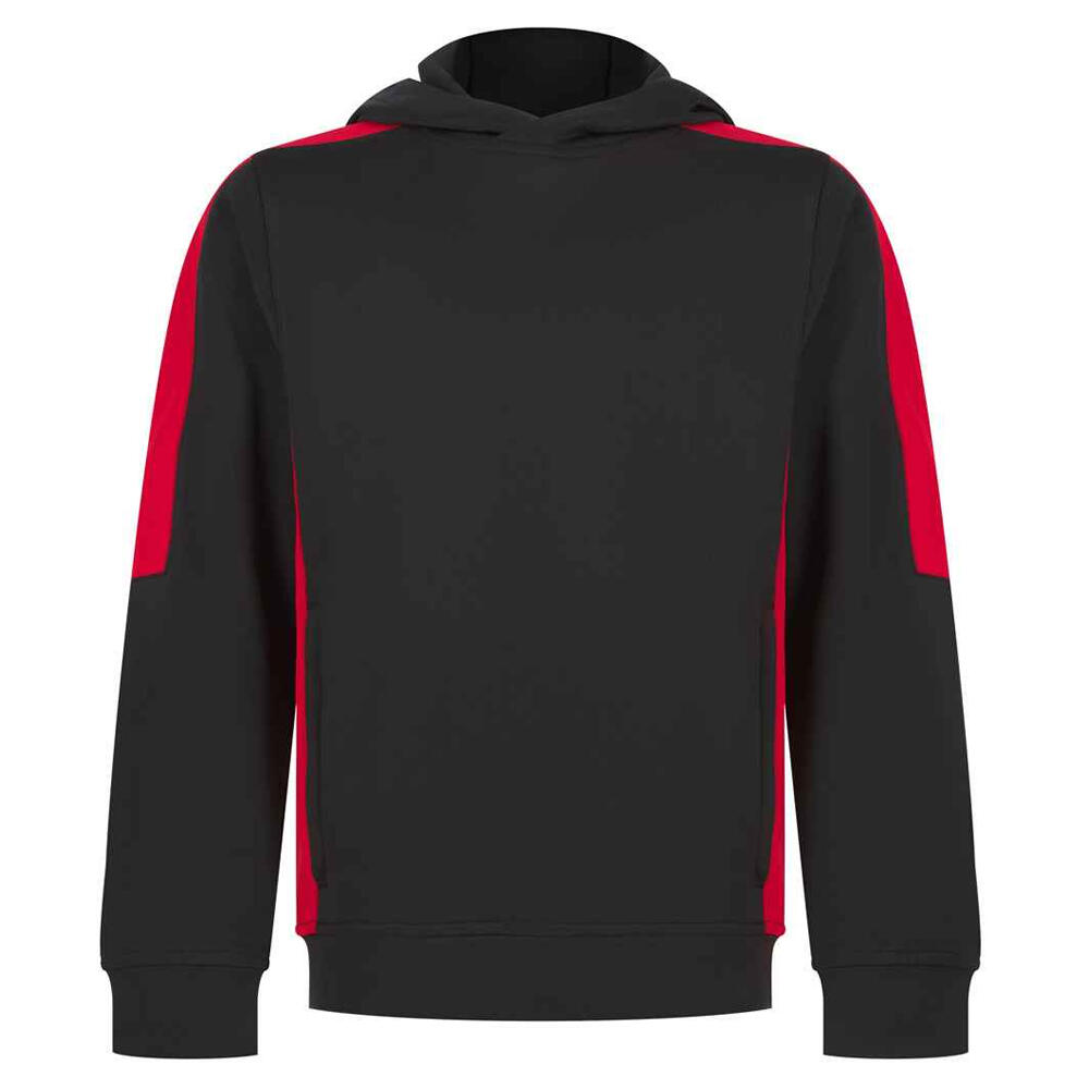 "Team" Kapuzenpullover für Kinder Schwarz/Rot 2/4