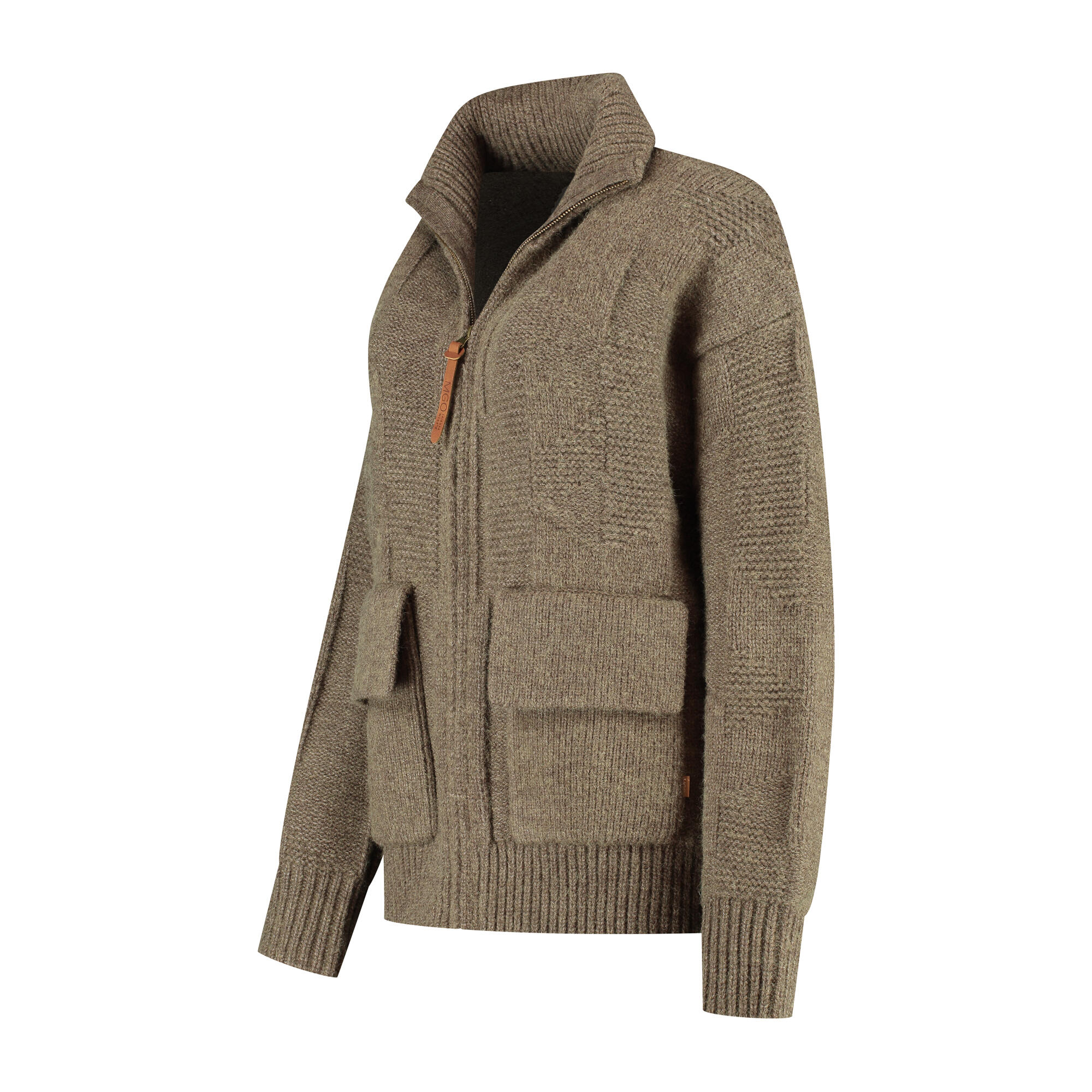 Tamar Femmes - Cardigan - Maille grossière - Marron 3/7