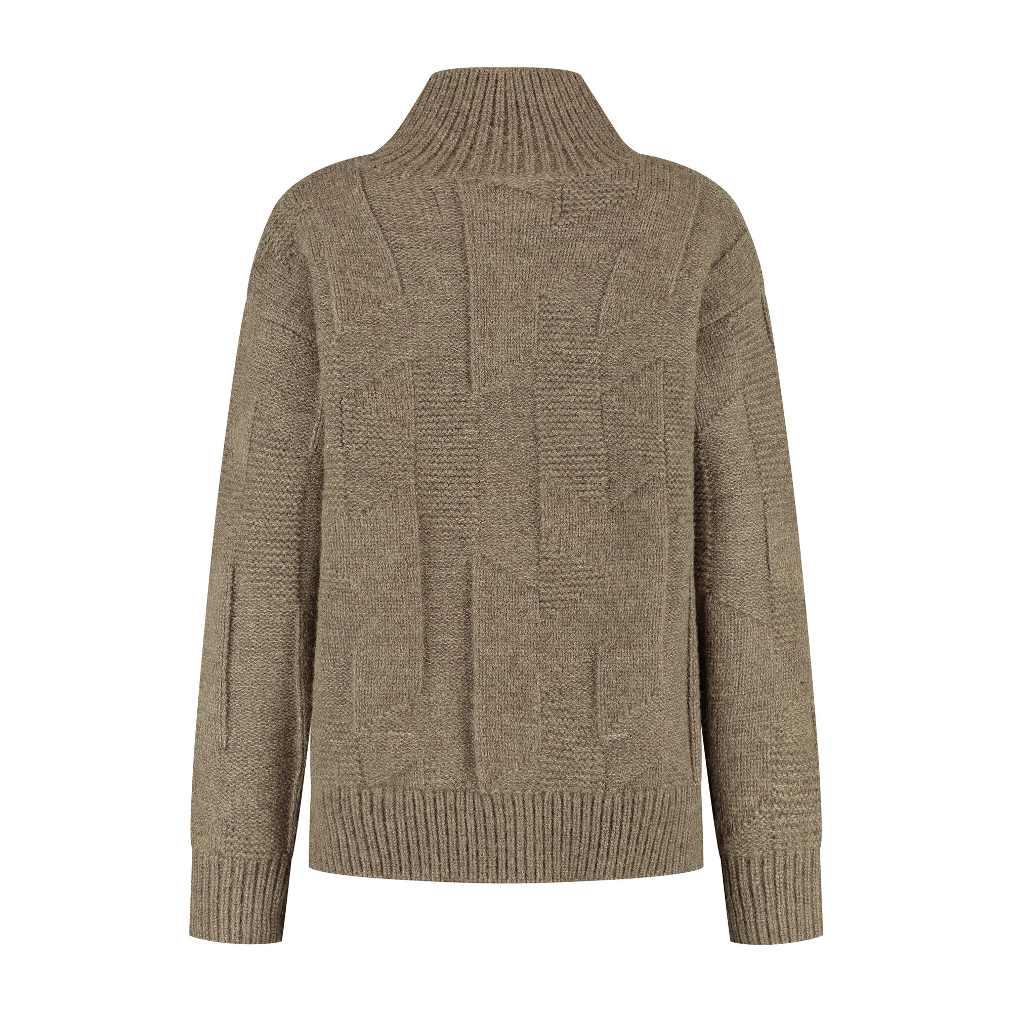 Tamar Femmes - Cardigan - Maille grossière - Marron 6/7
