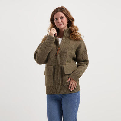 MGO Tamar Damen - Outdoor-Strickjacke - Braun
