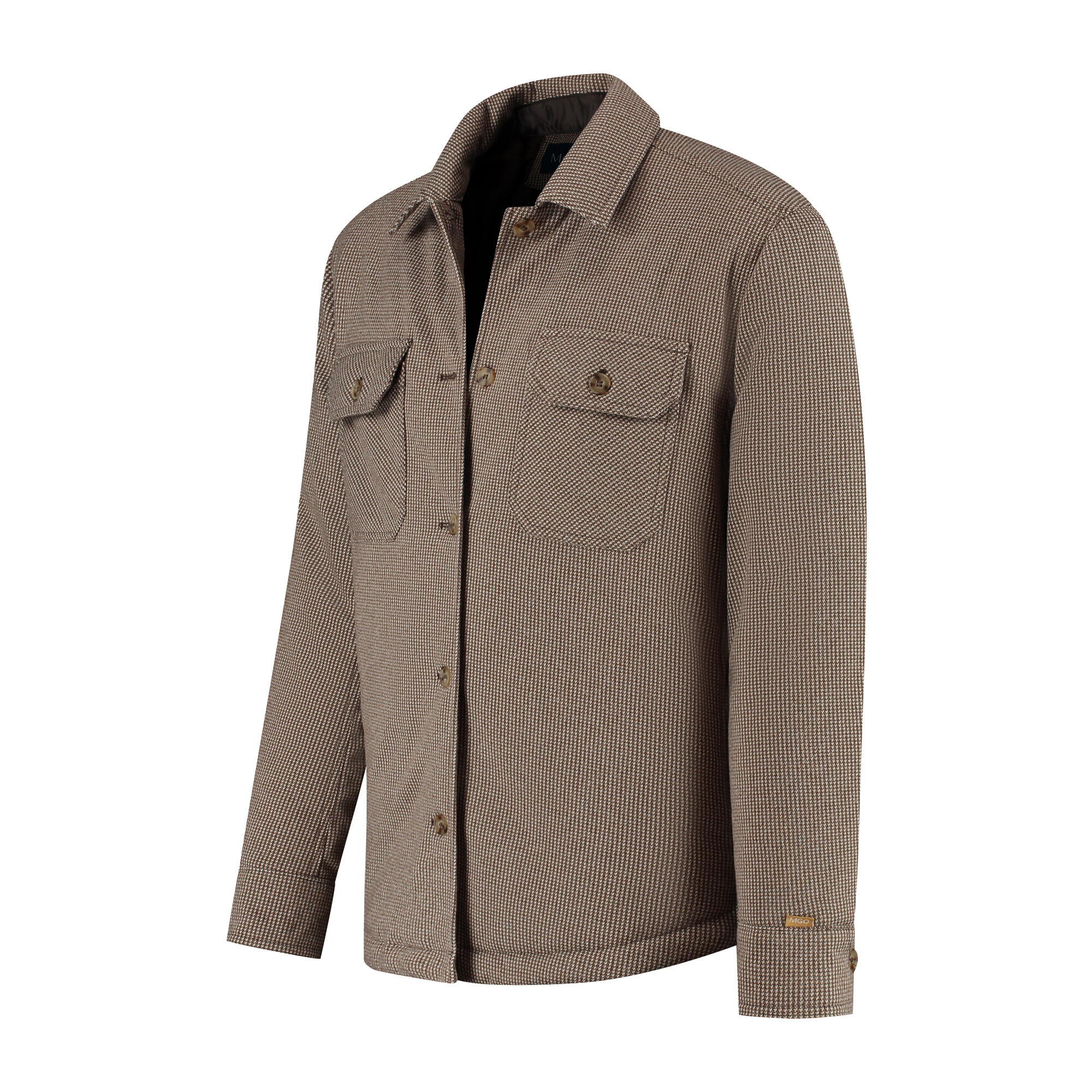 Duke Herren - Übergangsjacke/Shacket - Gefüttertes Overshirt - Braun 3/7