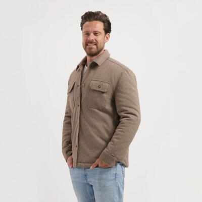 MGO Duke Herren - Übergangsjacke/Shacket - Gefüttertes Overshirt - Braun