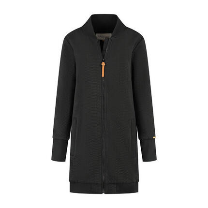 MGO Rosan Damen - Outdoor-Strickjacke - Fleece - Sweat - Schwarz