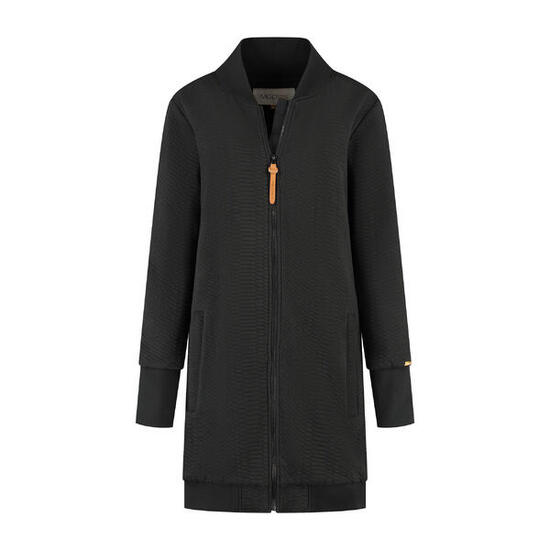 MGO Rosan Damen - Outdoor-Strickjacke - Fleece - Sweat - Schwarz