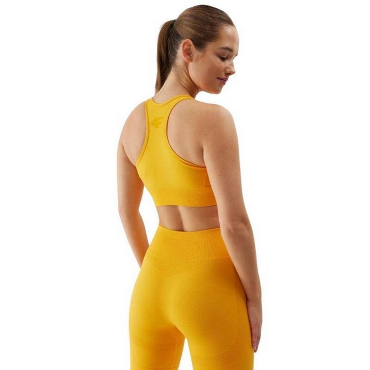 Sujetador Deportivo para Mujer Amarillo 3/4