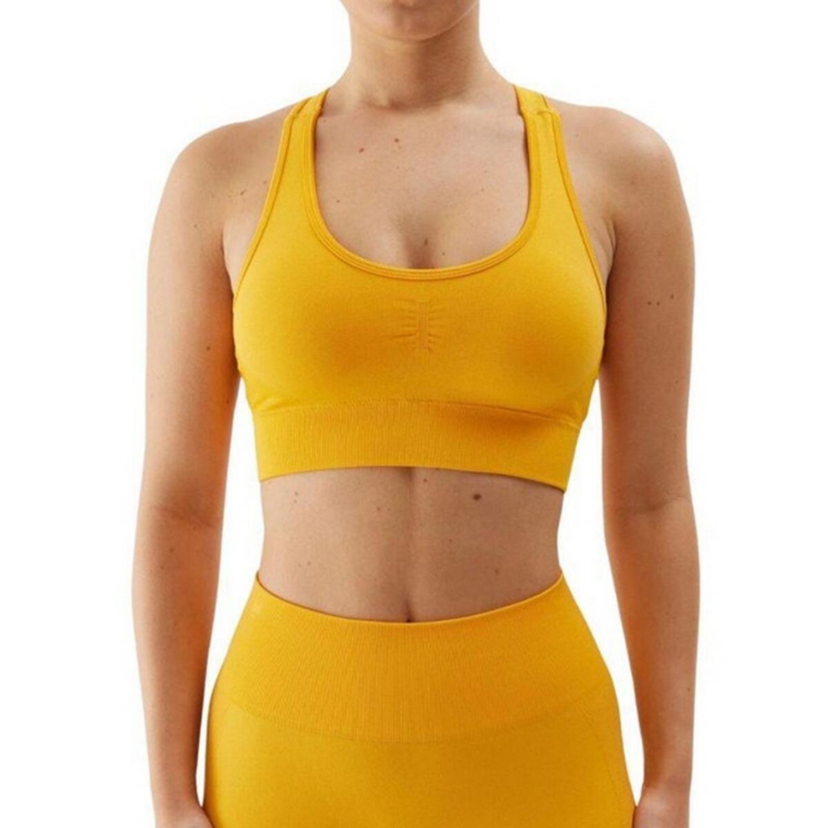 Sujetador Deportivo para Mujer Amarillo 4/4