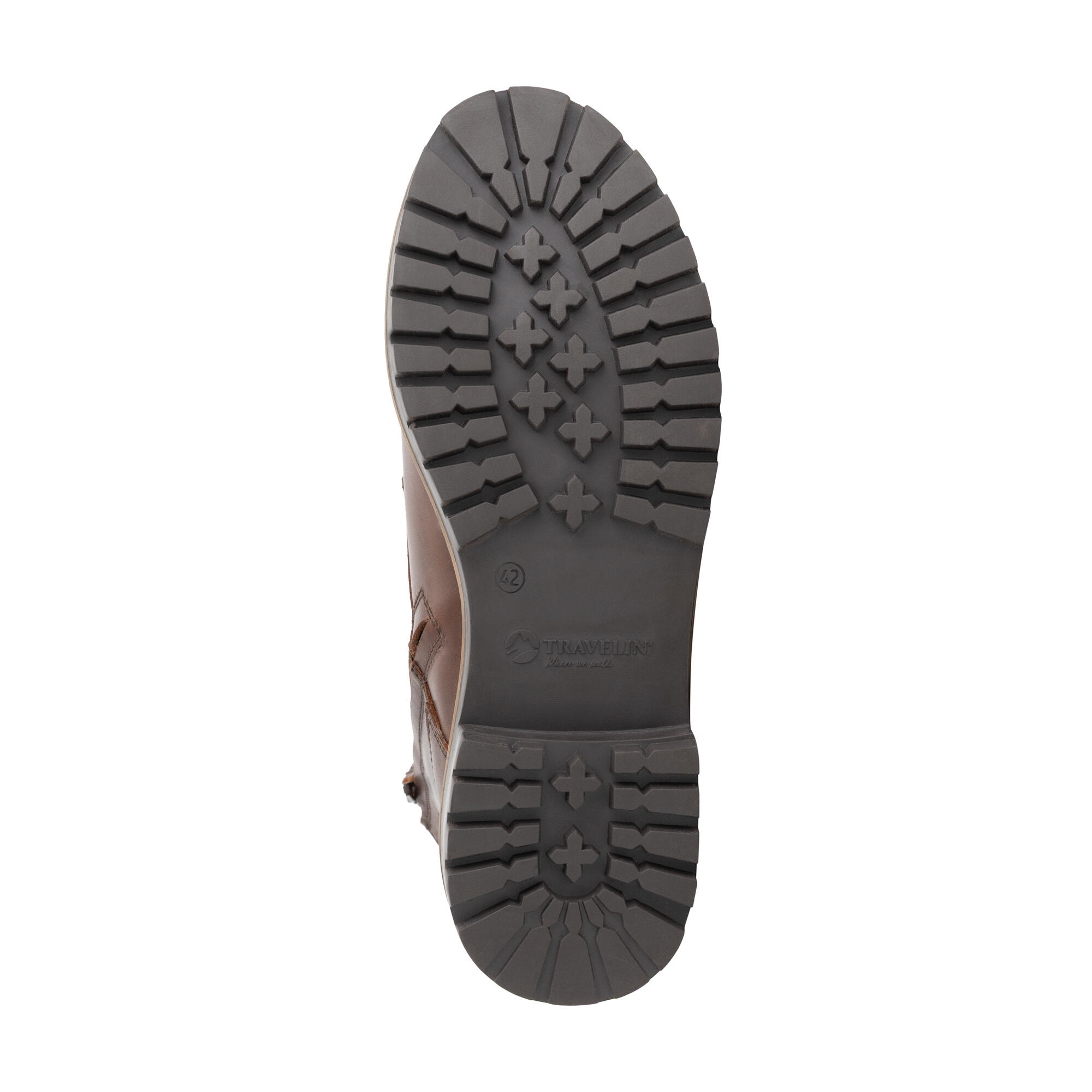Langdets Men - Bottes à lacets - Doublure en laine - Marron foncé 6/7