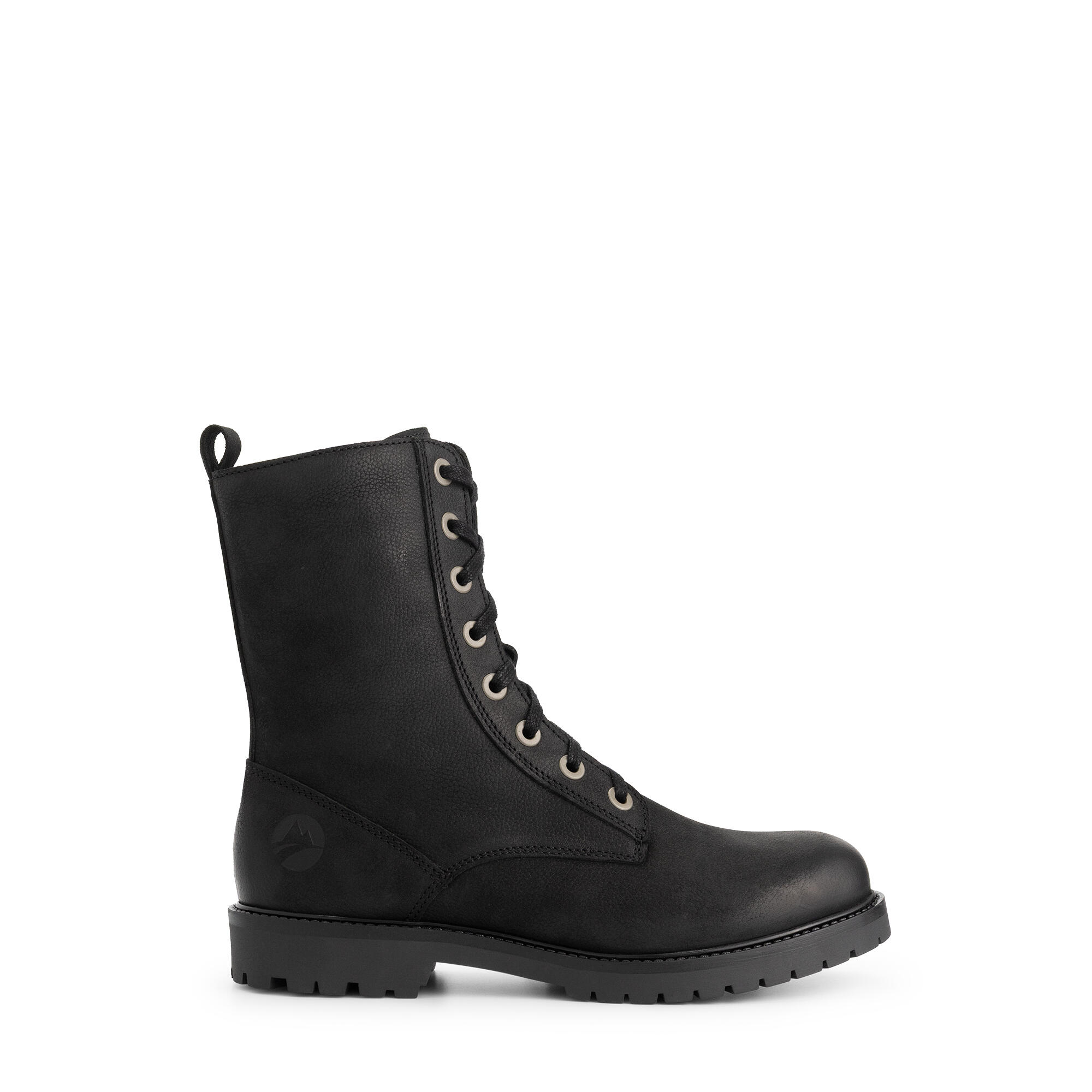 Bossvika Dames - Veterboots met rits - Nubuck - Zwart 3/7