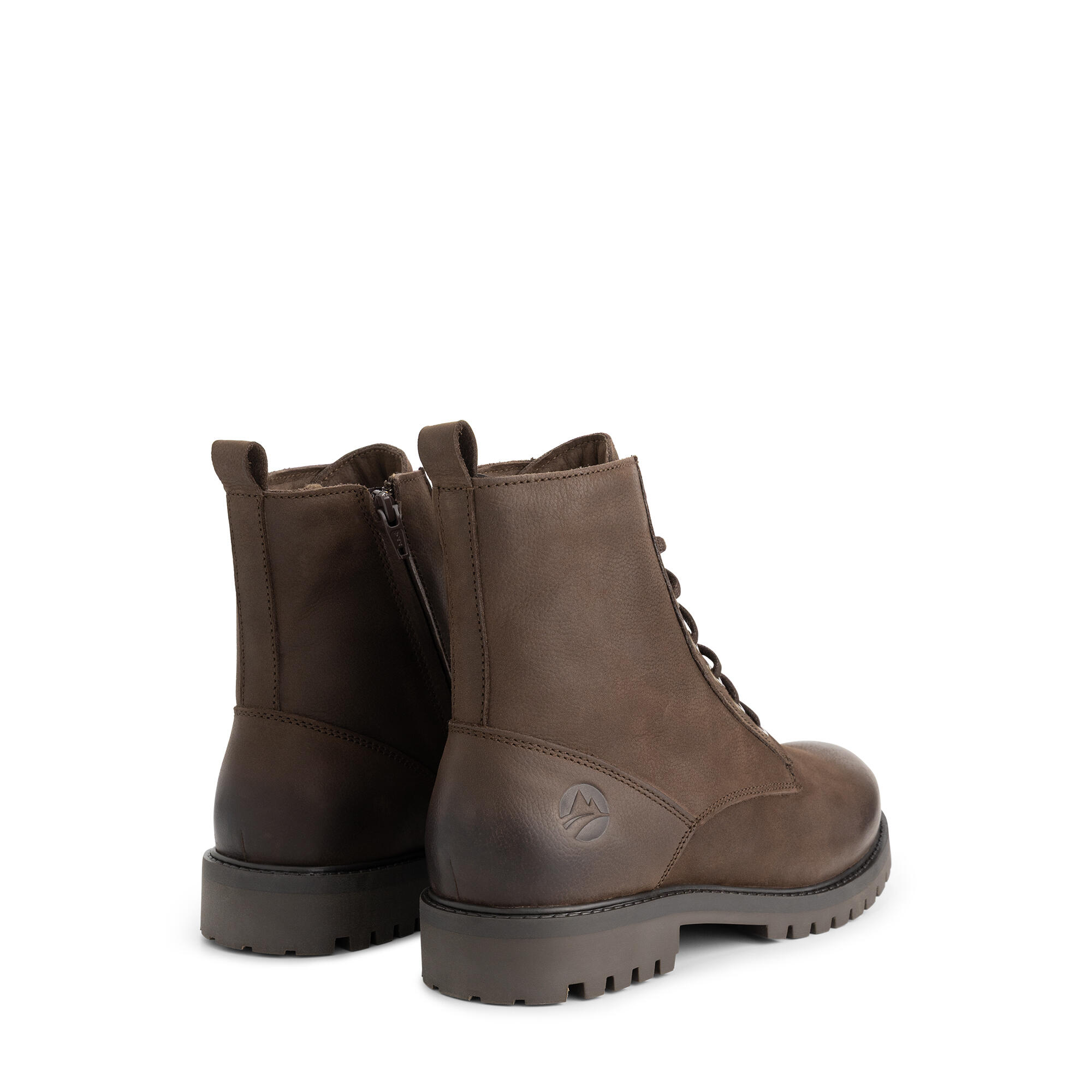 Akland Homme - Bottines à lacets - Nubuck - Fermeture éclair - Marron foncé 2/6