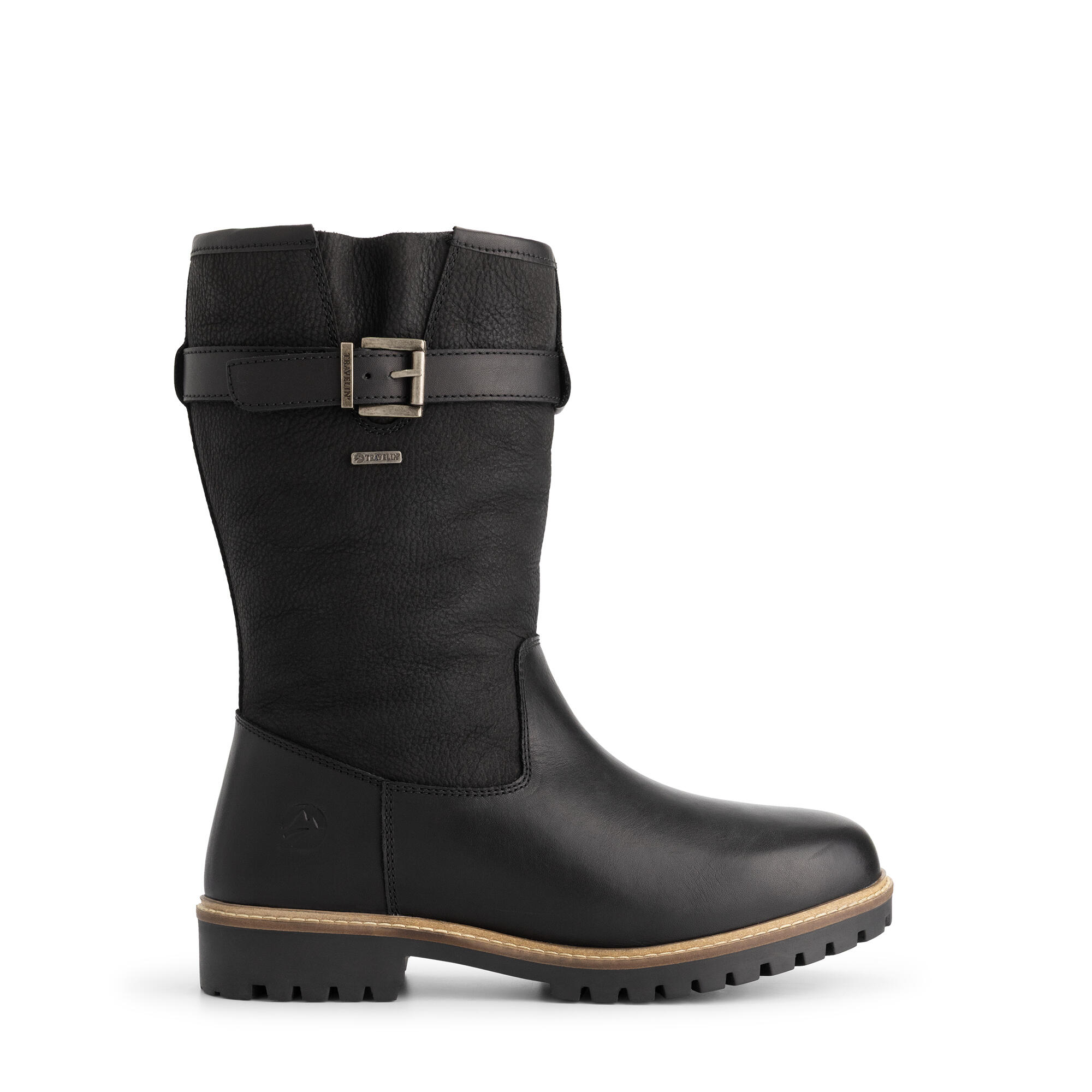 Botas outdoor Troms hombre, impermeables, negras 3/7