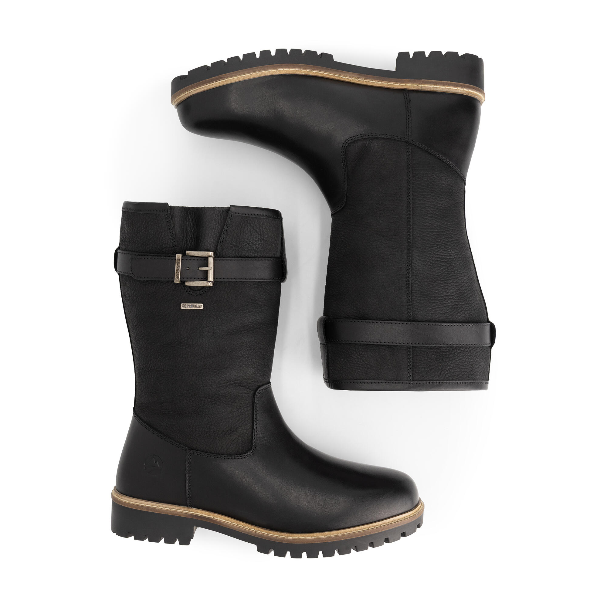 Botas outdoor Troms hombre, impermeables, negras 4/7