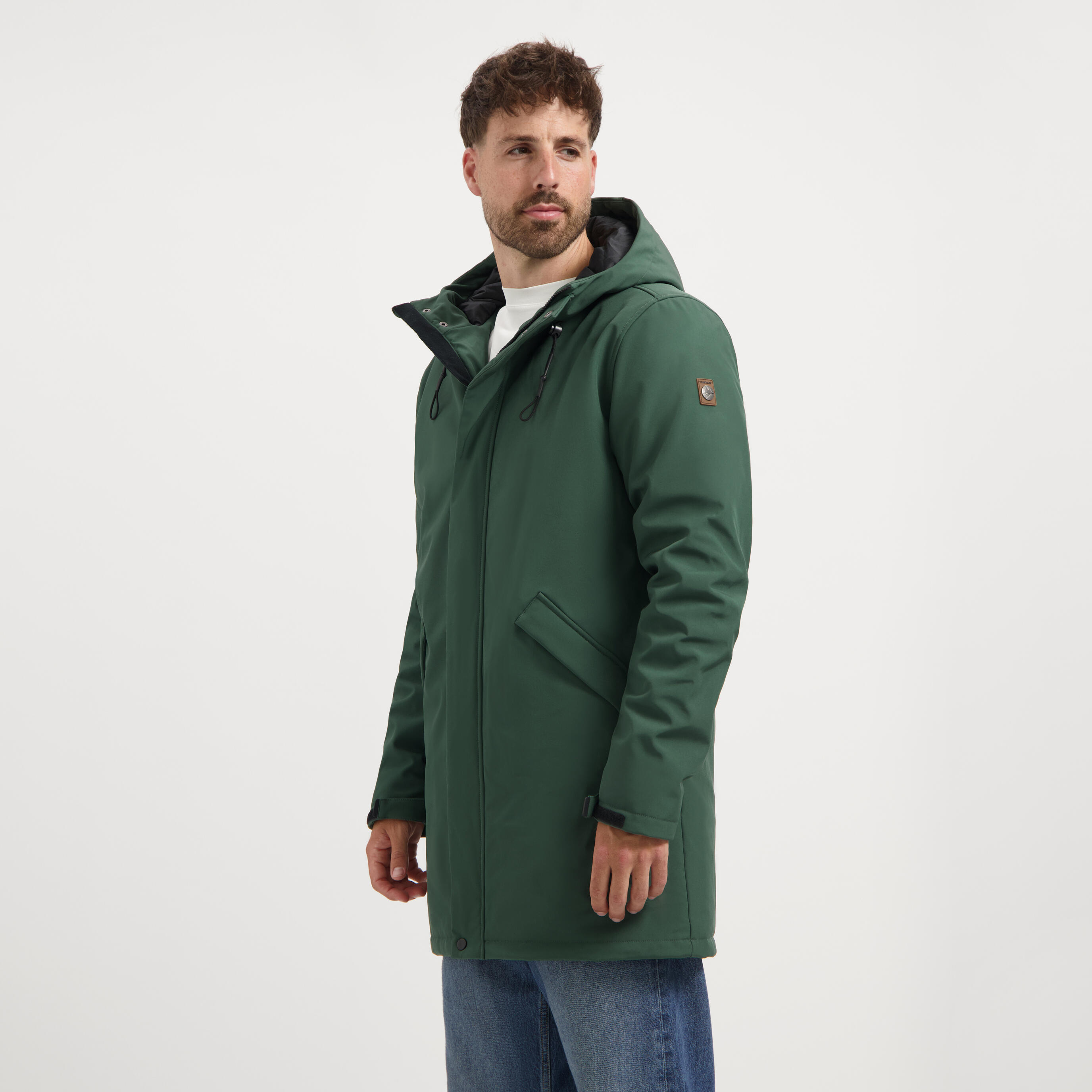 TRAVELIN' Enok Herren - Softshell Winterjacke - Gepolstert - Grün