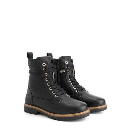 Kongsmark Femmes - Bottines à lacets - Doublées de laine - Noir