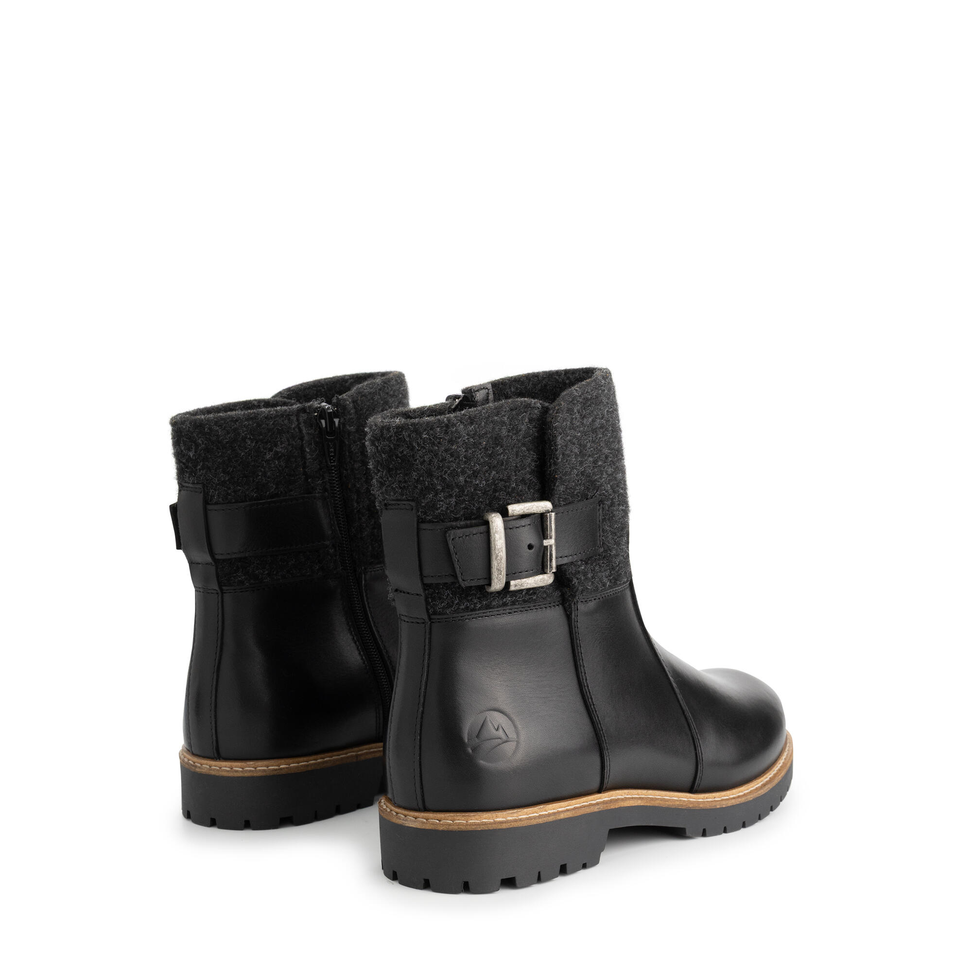 Botines Orkla mujer - Lana/Fieltro - Negro 2/6