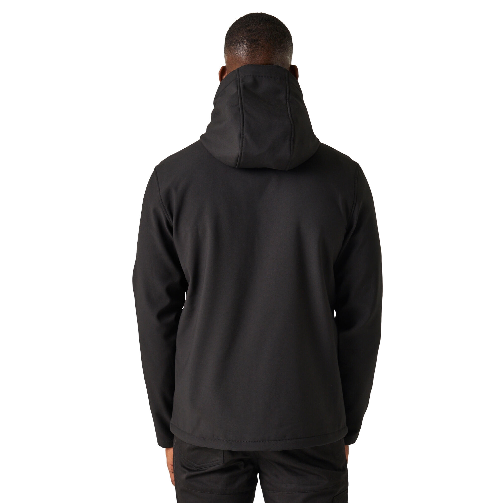 Mens 2 Layer Soft Shell Jacket (Black/New Royal) 3/5
