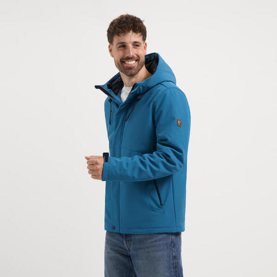 Krist Uomo - Giacca invernale Softshell - Foderata - Blu navy