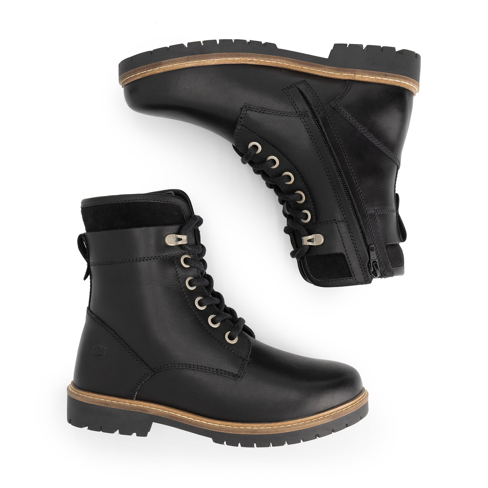 Larvik Dames - Veterboots - Wolgevoerd - Zwart 4/7