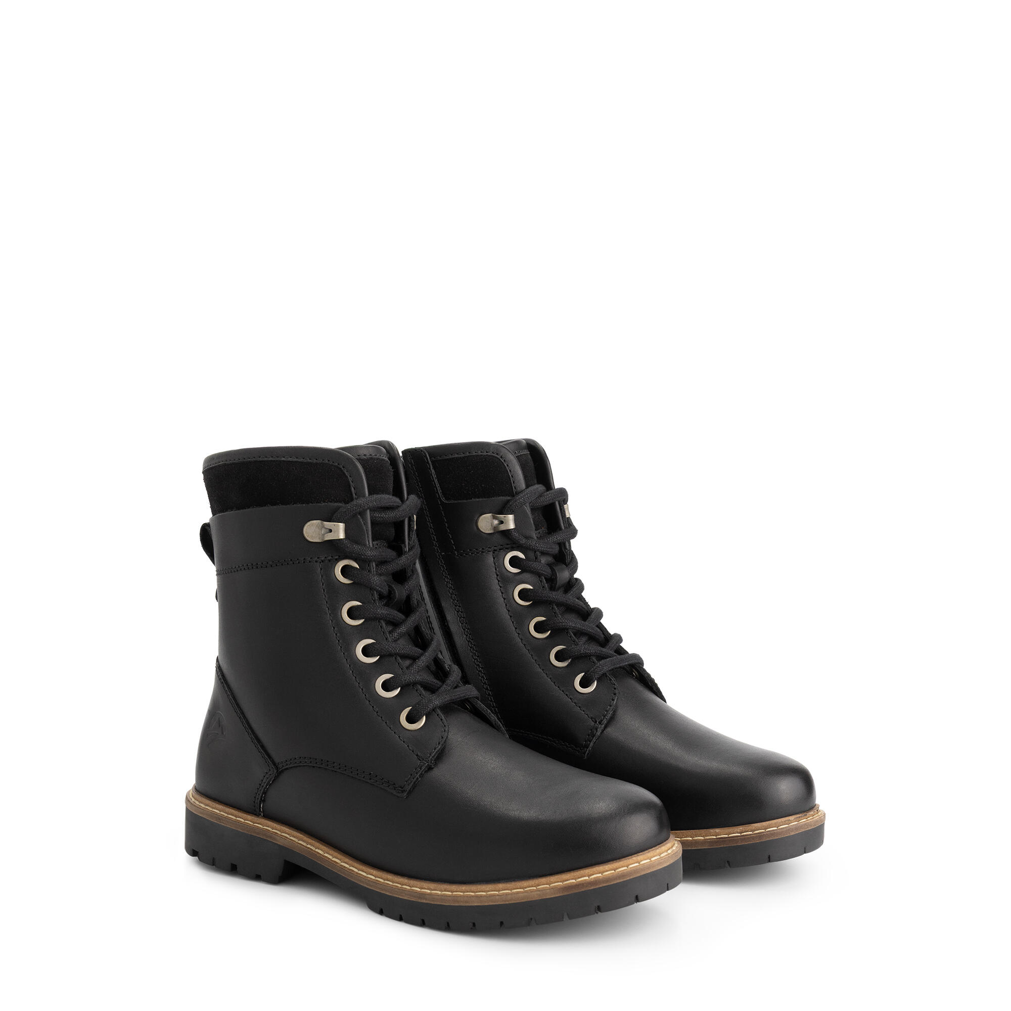 Larvik Dames - Veterboots - Wolgevoerd - Zwart 1/7