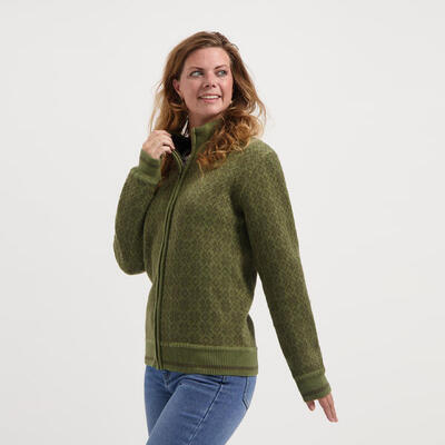 MGO Lou Damen - Outdoor-Strickjacke - Grün