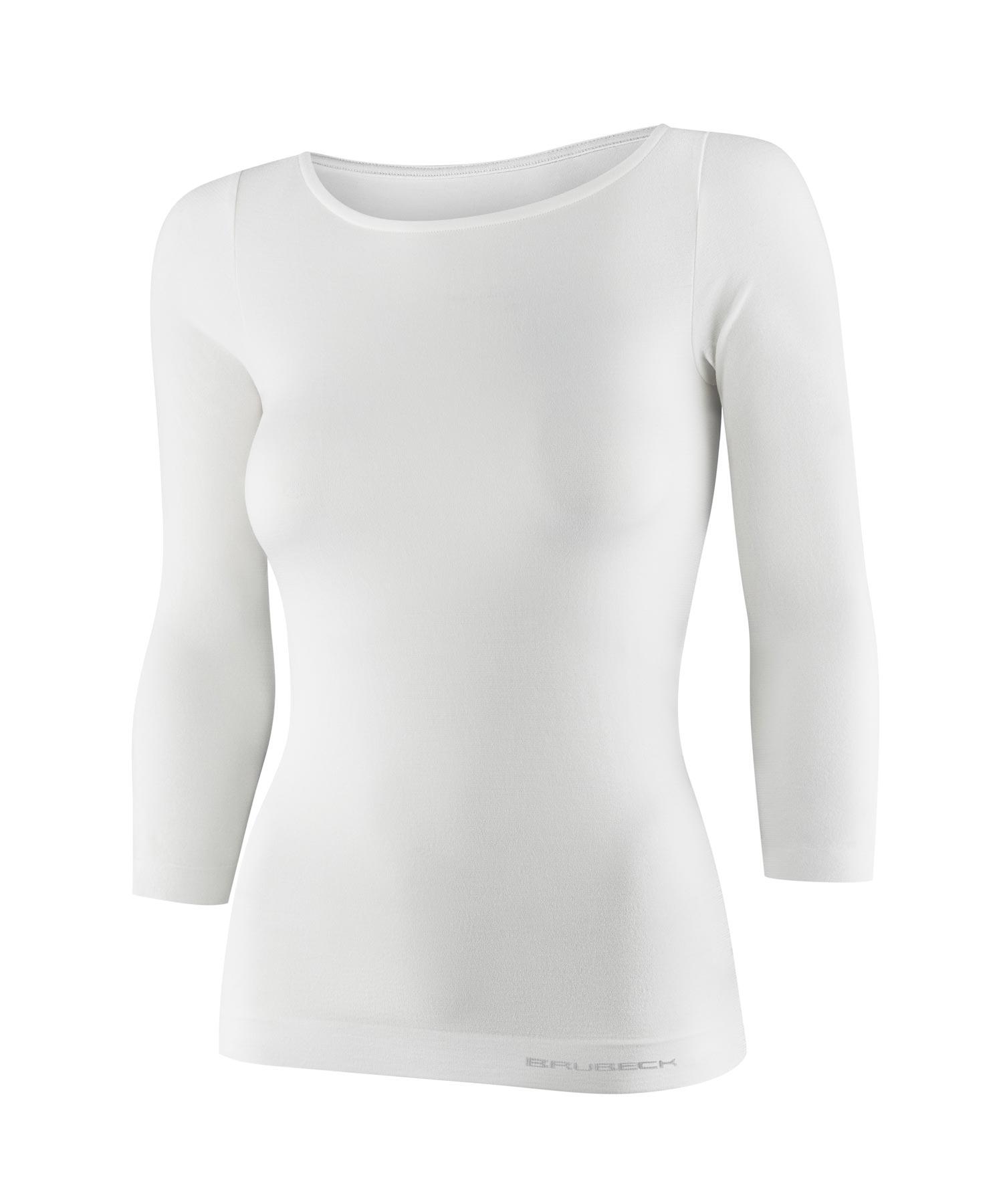 Koszulka damska rękaw 3/4 z wełną Brubeck COMFORT MERINO 3/5