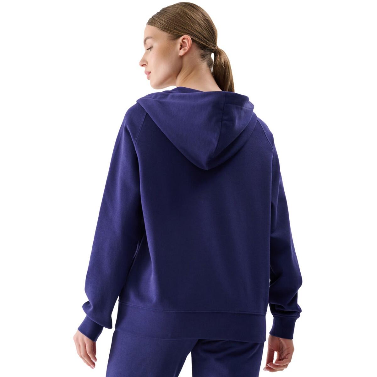 Sudadera con Cremallera F1763 para Mujer Azul Marino 3/4
