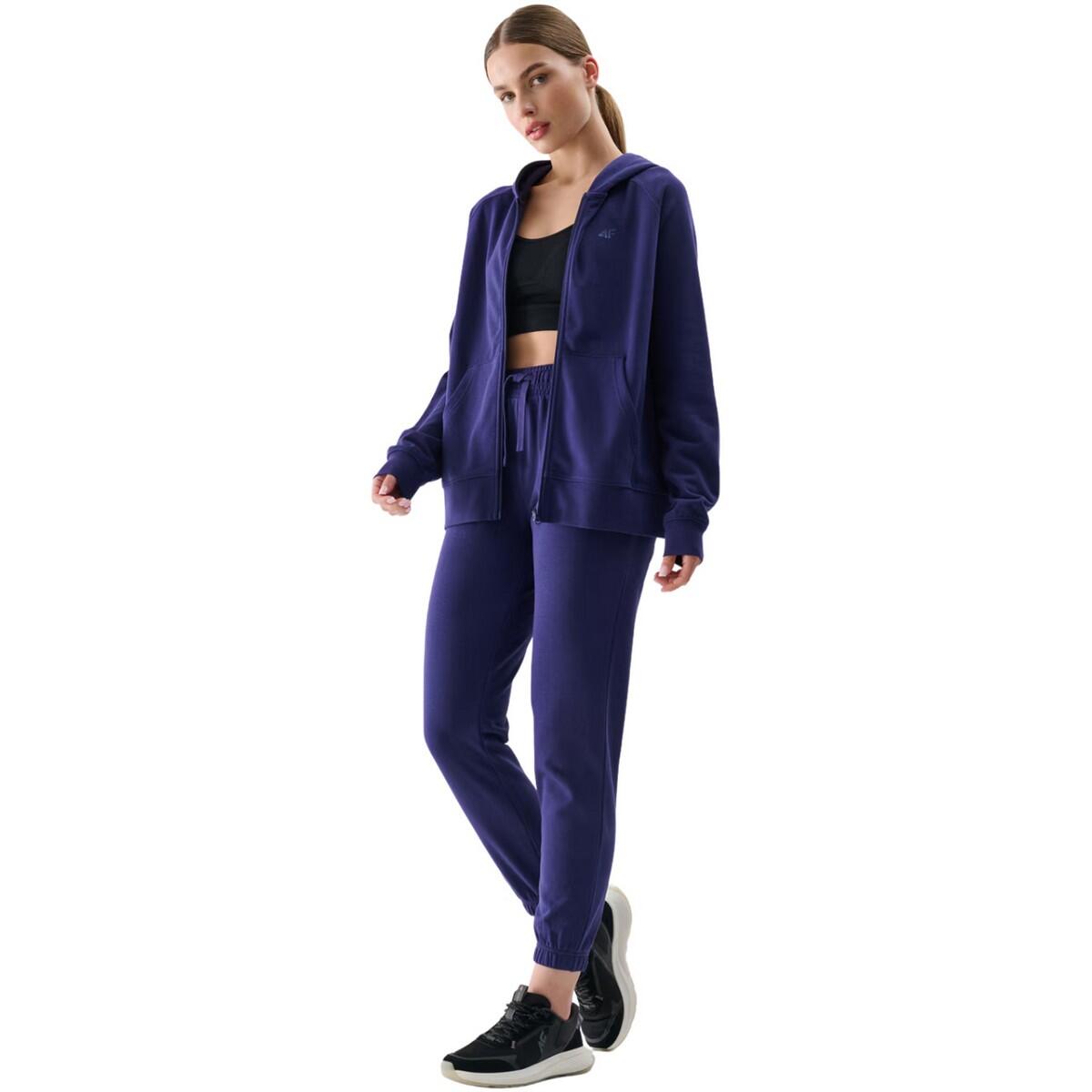 Sudadera con Cremallera F1763 para Mujer Azul Marino 4/4