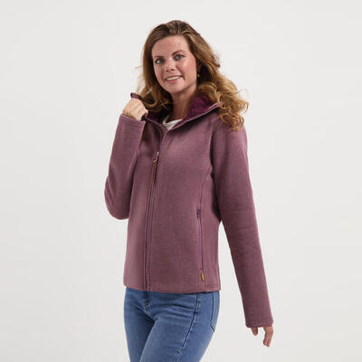 MGO Macy Damen - Outdoor-Strickjacke - Fleecejacke - Lila