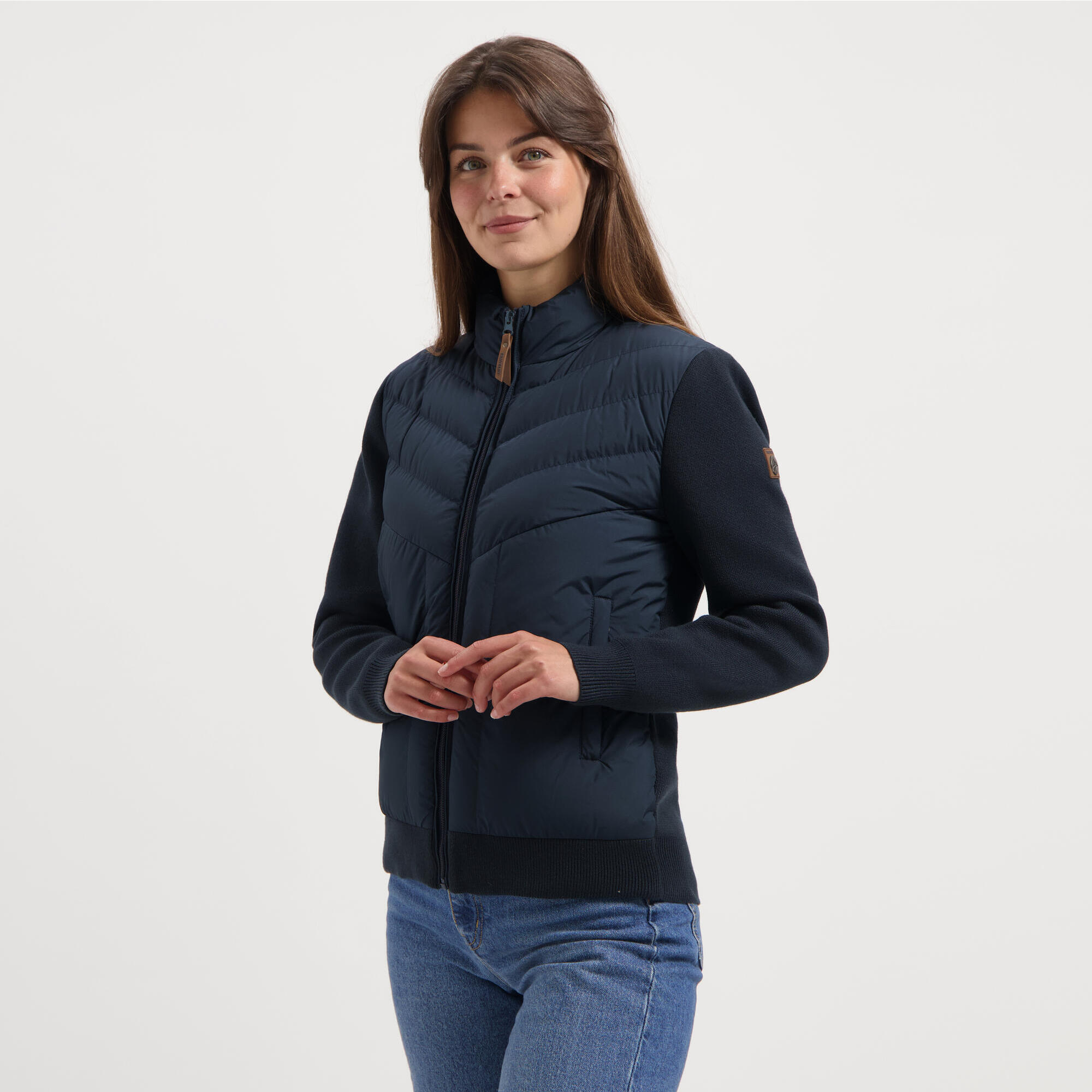 Travelin' - Dana Femmes - Cardigan D'Extérieur - Rembourré - Bleu Marine - Pull - Bleu - Decathlon
