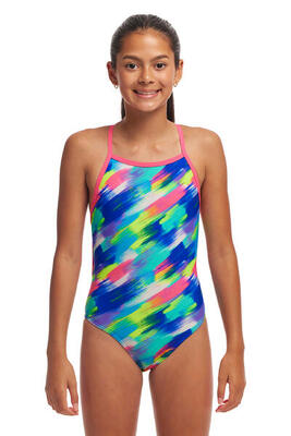 Funkita meisjes badpak tie me tight streaky strokes
