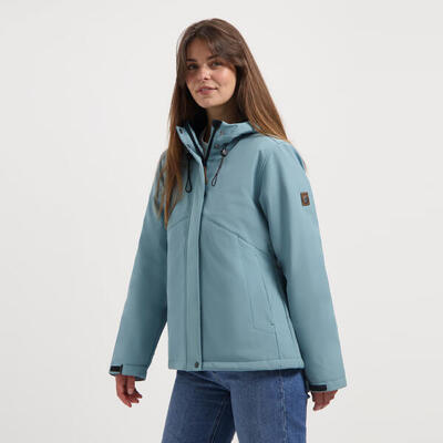 Karina Damen - Softshell Winterjacke - Gepolstert - Hellblau