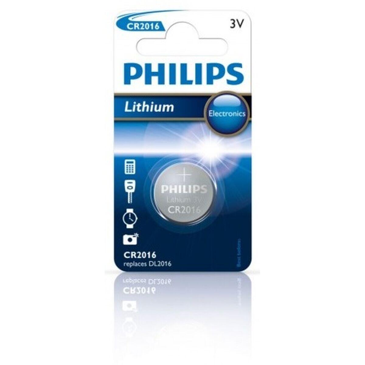 Lithium Knoopcel Batterij Philips CR2016P5/01B Lithium 3/4