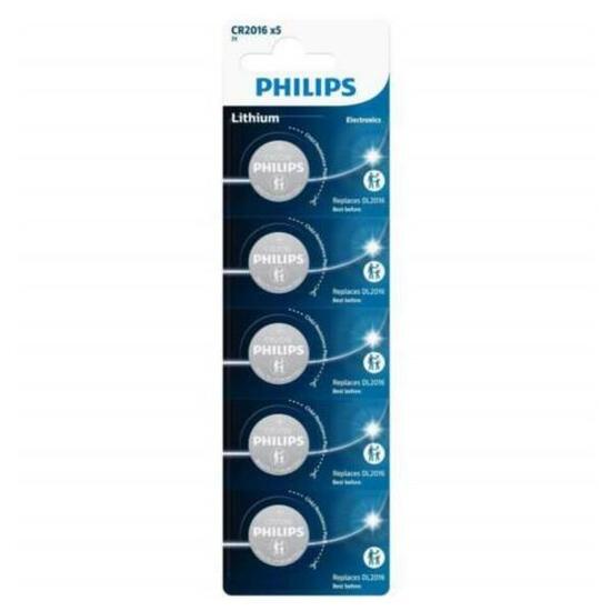 Lithium Knoopcel Batterij Philips CR2016P5/01B Lithium