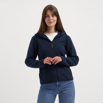 Kirsten Damen - Outdoor-Strickjacke - Teddy-Fleece - Marine