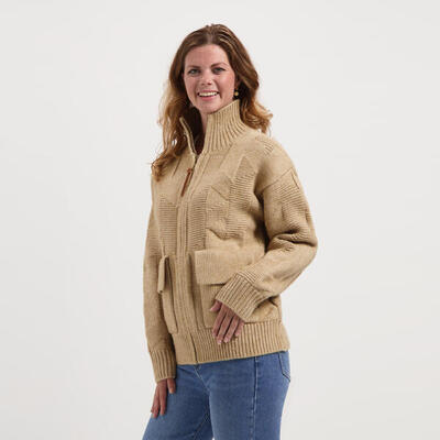 MGO Tamar Damen - Outdoor-Strickjacke - Sand