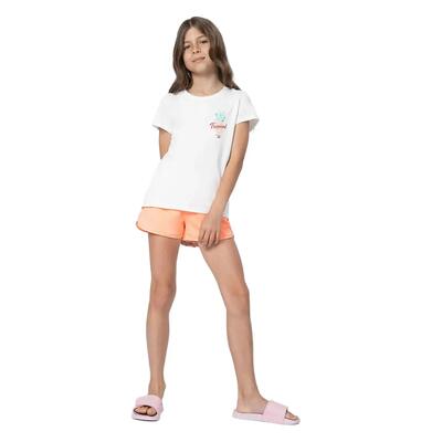Shorts met meisjeslogo (oranje)