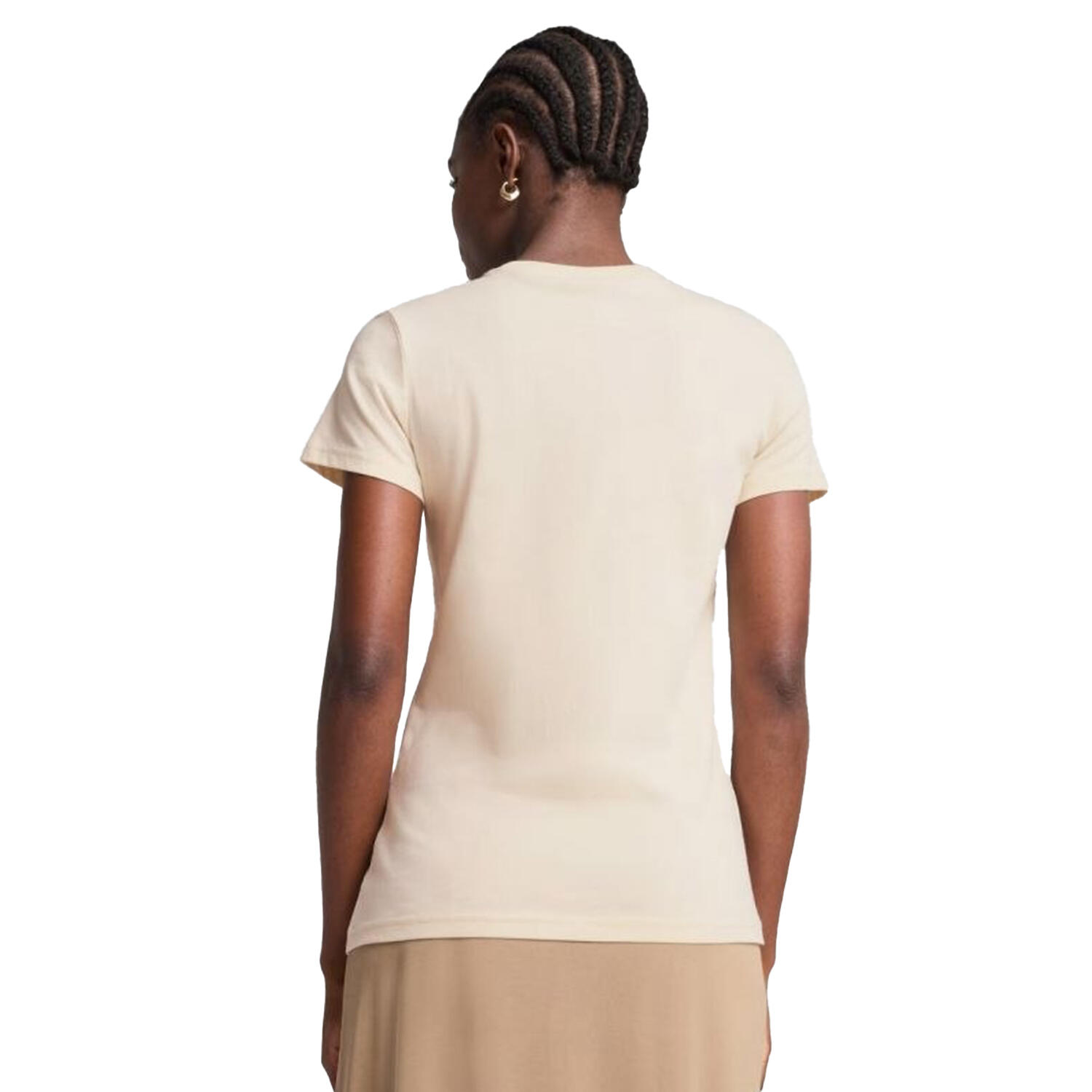 Camiseta ESS No.1 Logotipo para Mujer Beige 4/4