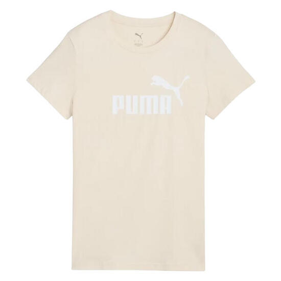 Camiseta ESS No.1 Logotipo para Mujer Beige