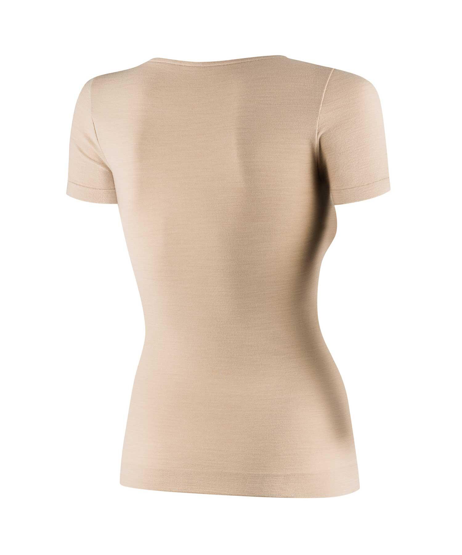 Koszulka damska krótki rękaw z wełną Brubeck COMFORT MERINO 4/5