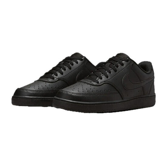 Zapatillas Deportivas de Piel Sintética Court Vision para Hombre Negro, Blanco