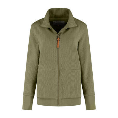 Mgo rosy dames - outdoorvest - fleece - sweat - groen