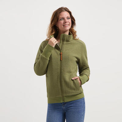 MGO Rosy Damen - Outdoor-Strickjacke - Fleece - Sweat - Grün