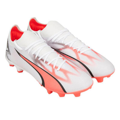 Heren ultra match voetbalschoenen (wit/oranje)