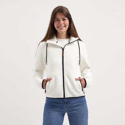 Kirsten Damen - Outdoor-Strickjacke - Teddy-Fleece - Wit