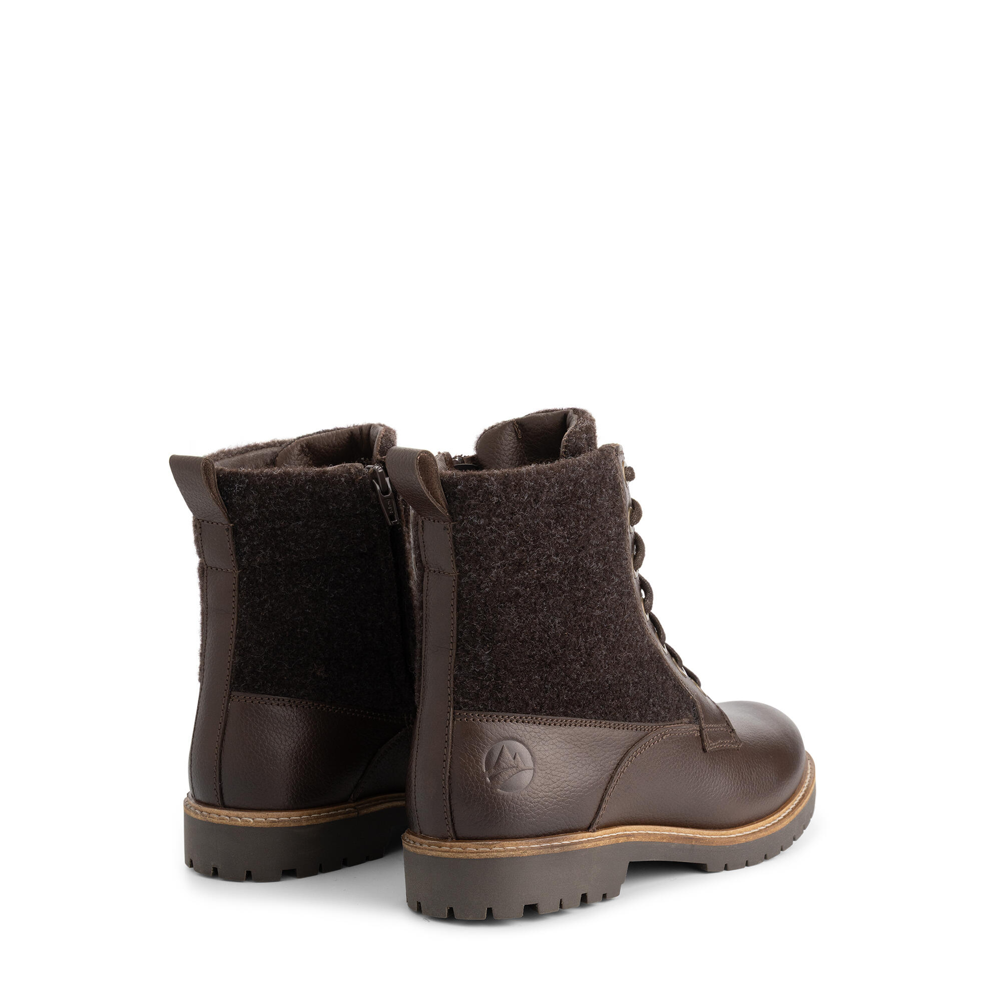 Botas con cordones Folge mujer - Lana/Fieltro - Negro 2/6