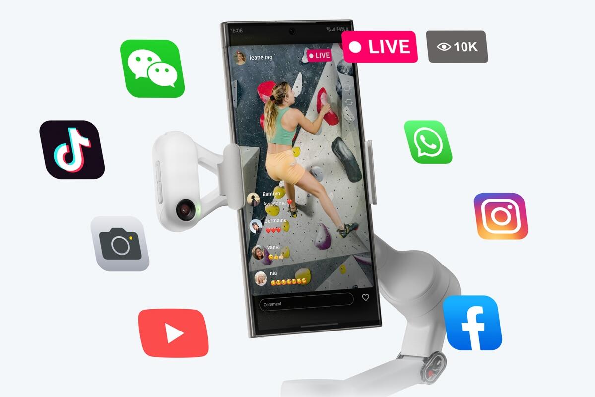 Stabilisateur Insta360 FLOW 2 AI Standard Bundle Stone Gris 2/7