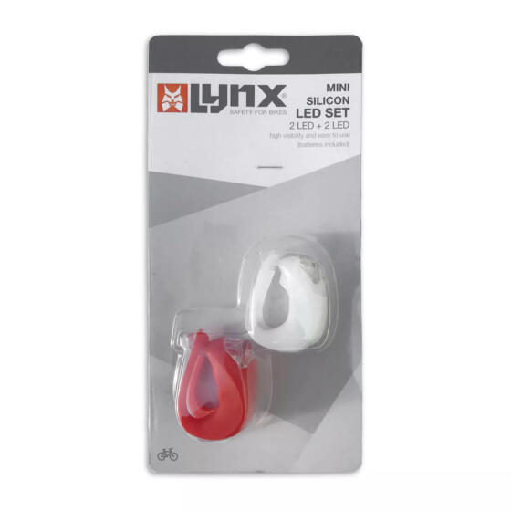 Juego de luces para bicicleta rojo y blanco de silicona 3/3