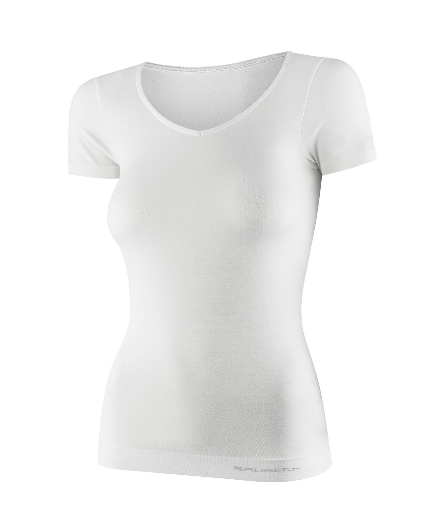Koszulka damska krótki rękaw z wełną Brubeck COMFORT MERINO 3/5