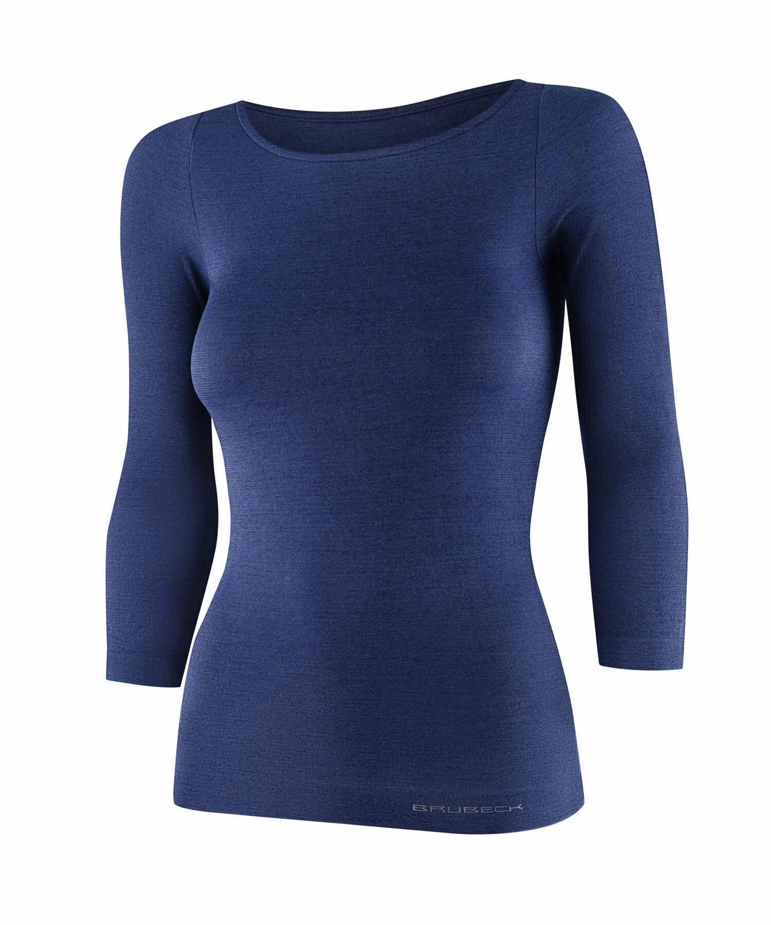 Koszulka damska rękaw 3/4 z wełną Brubeck COMFORT MERINO 3/5