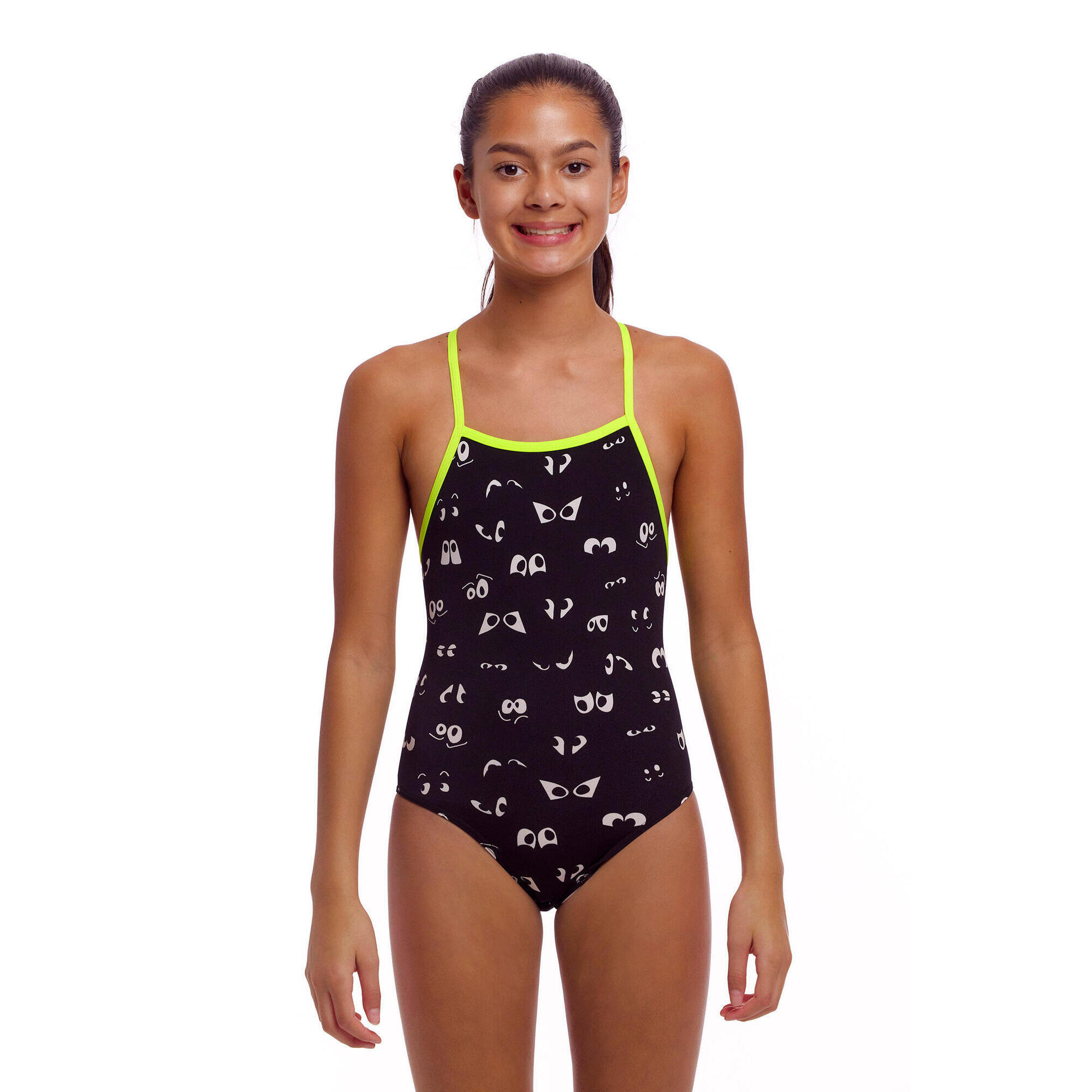Funkita - Maillot De Bain Fille Funkita Tie Me Tight Eye Spy - Maillot De Bain 1 Pièce - Noir - 152 - Decathlon